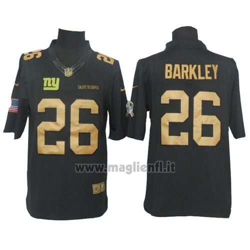 Maglia NFL Anthracite New York Giants 26 Orleans Darkwa Limited Gold Nero